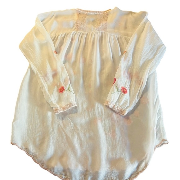 JOHNNY WAS LONG SLEEVE EMBROIDERED BLOUSE SIZE SMALL - Picture 9 of 13